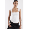 Top avec encolure carrée
